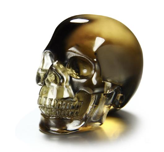 1.5 inch smokey quartz crystal skull