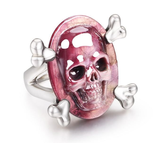 Ruby Skull Ring 2#