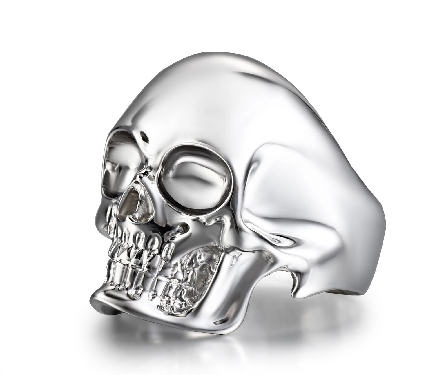 The Master - Rhodium Plated Sterling Silver Skull Ring