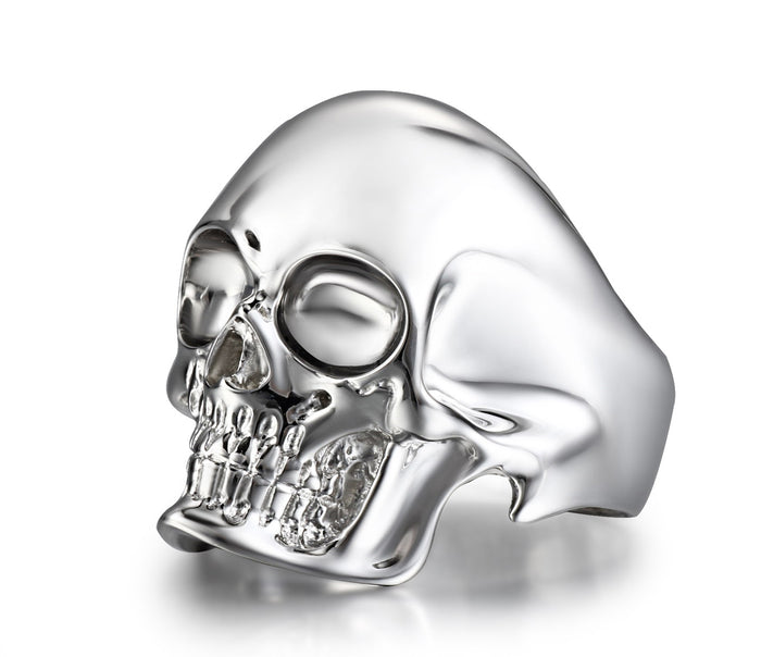 The Master - Rhodium Plated Sterling Silver Skull Ring