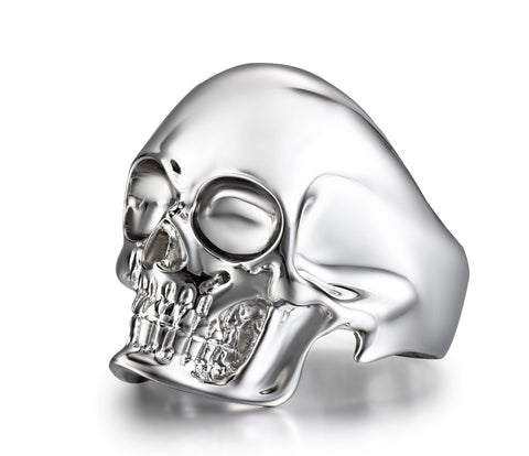 The Master - Rhodium Plated Sterling Silver Skull Ring