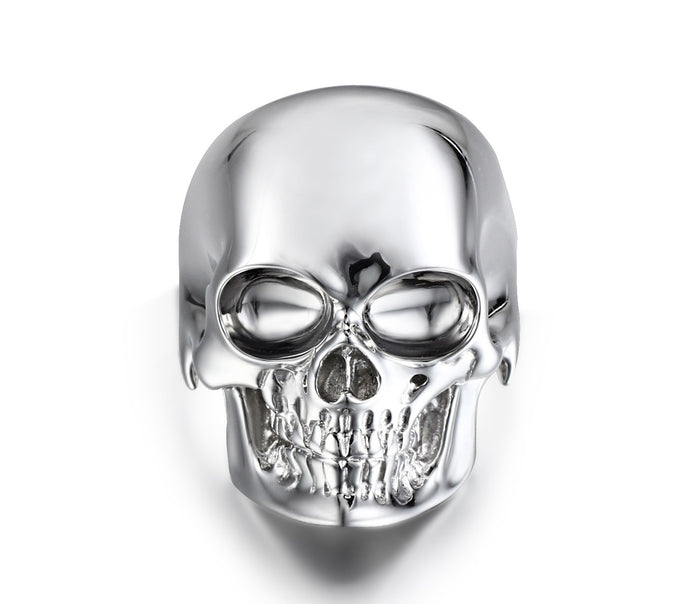 The Master - Rhodium Plated Sterling Silver Skull Ring1