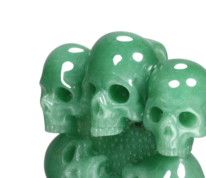 Green Aventurine Carved Crystal Skull Buckle1