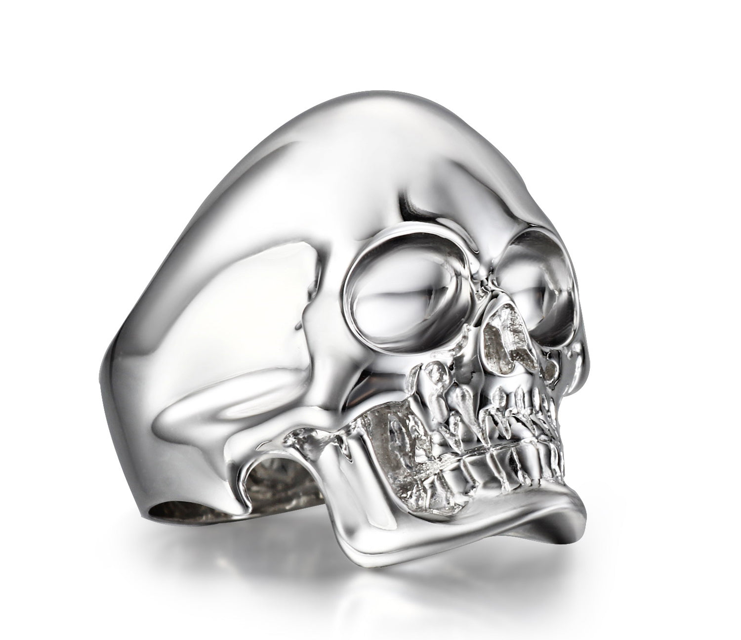 The Master - Rhodium Plated Sterling Silver Skull Ring