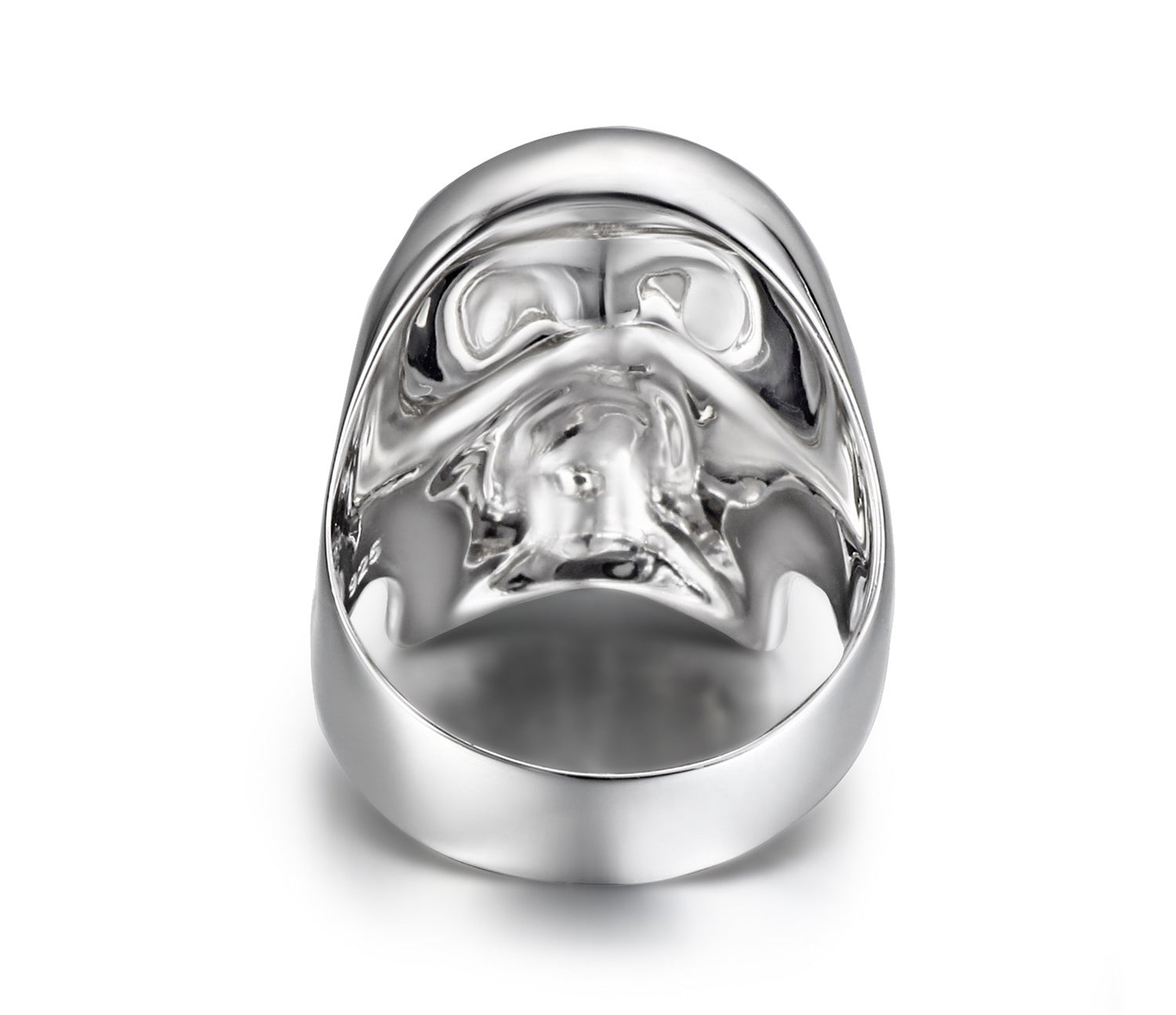 The Master - Rhodium Plated Sterling Silver Skull Ring