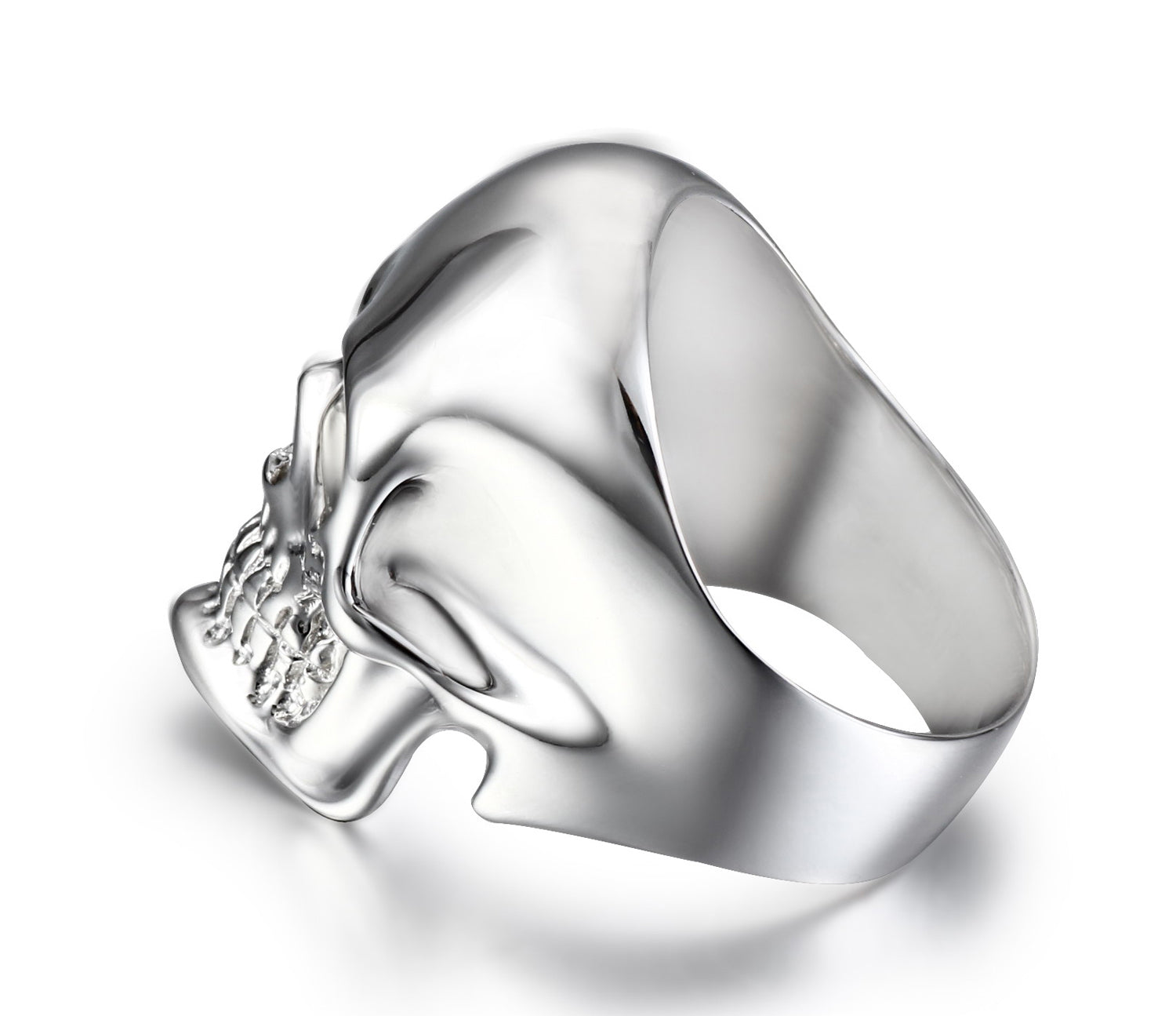 The Master - Rhodium Plated Sterling Silver Skull Ring