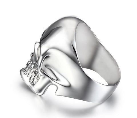 The Master - Rhodium Plated Sterling Silver Skull Ring