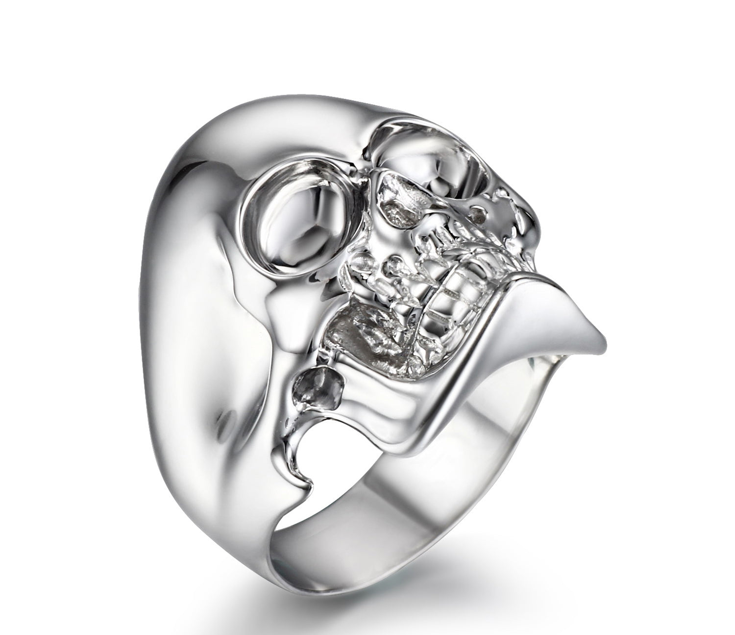 The Master - Rhodium Plated Sterling Silver Skull Ring