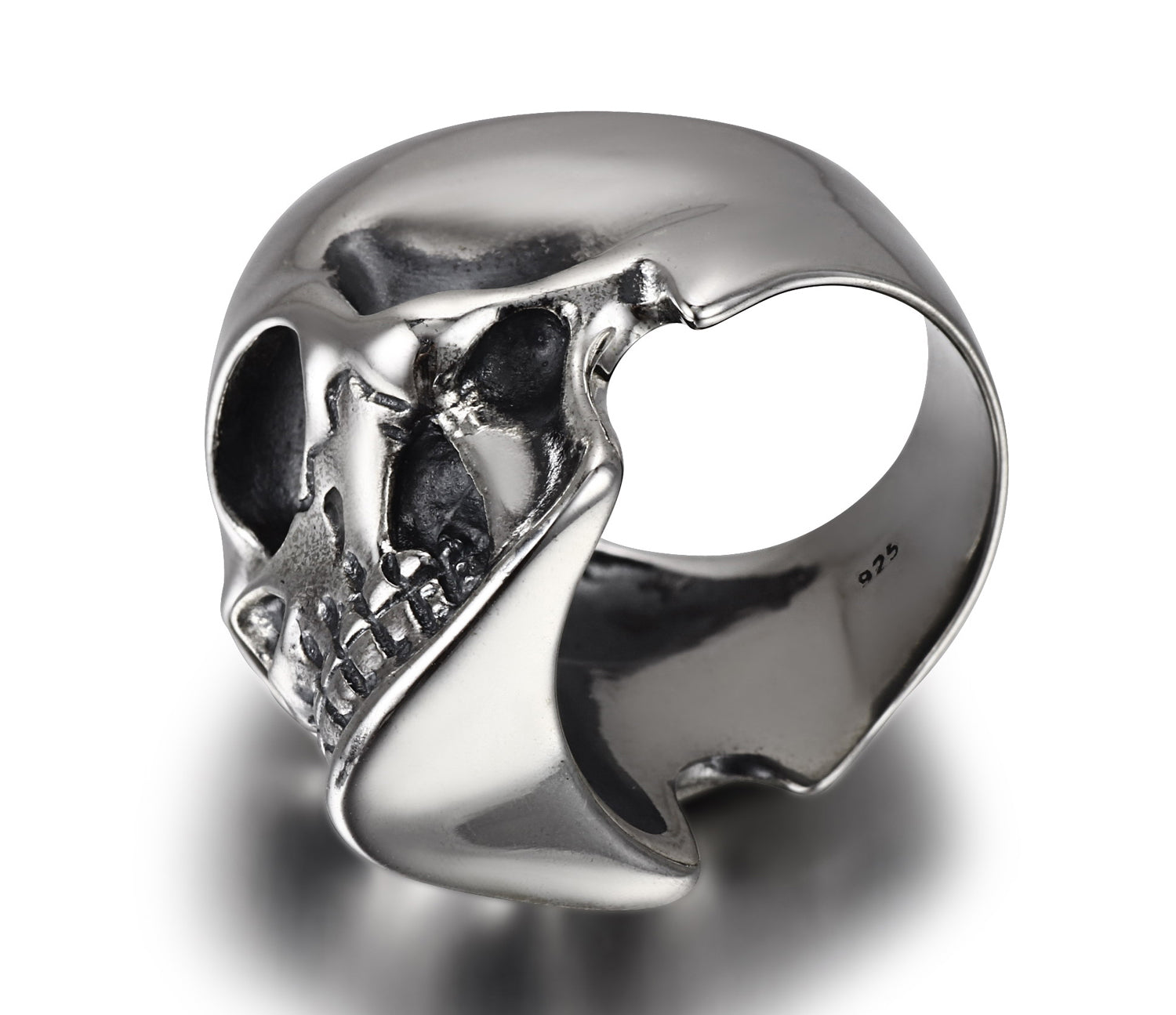 The Master - Oxidized Sterling Silver Skull Ring