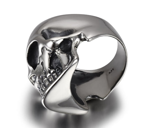 The Master - Oxidized Sterling Silver Skull Ring
