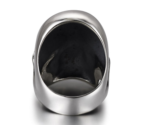 The Master - Oxidized Sterling Silver Skull Ring