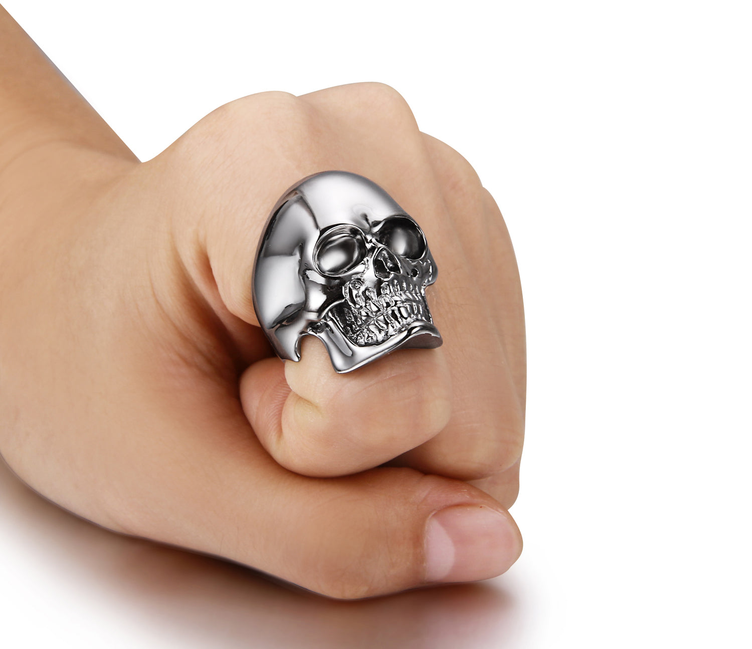 The Master - Oxidized Sterling Silver Skull Ring