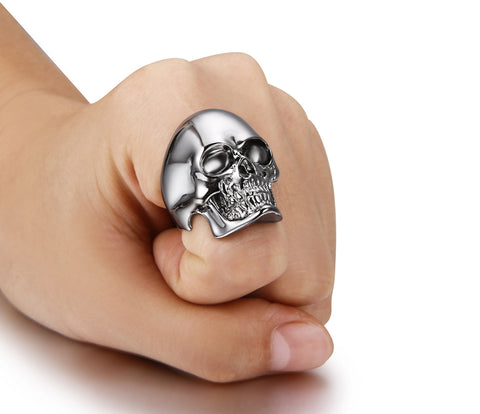 The Master - Oxidized Sterling Silver Skull Ring