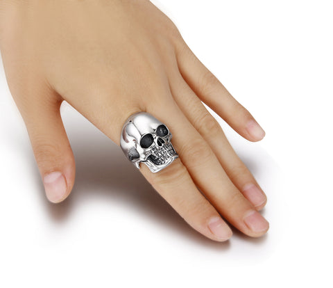 The Master - Oxidized Sterling Silver Skull Ring
