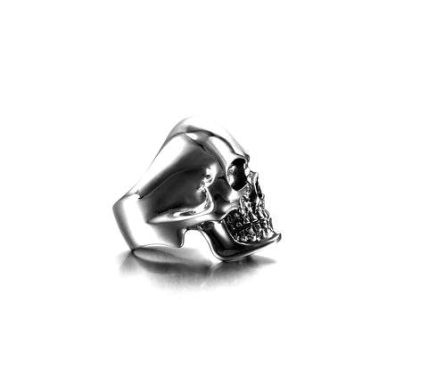 The Master - Black Rutanium Plated Sterling Silver Skull Ring