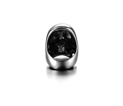 The Master - Black Rutanium Plated Sterling Silver Skull Ring