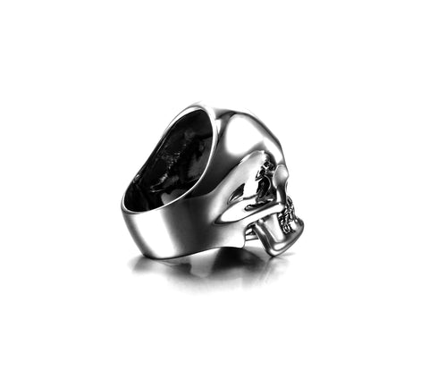 The Master - Black Rutanium Plated Sterling Silver Skull Ring