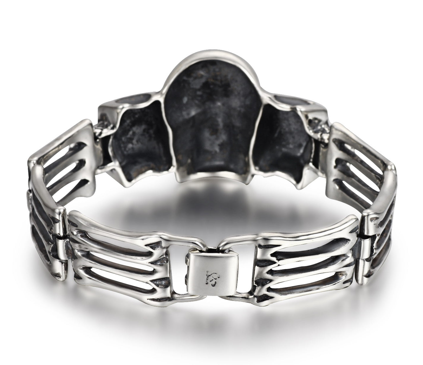 Oxidized Sterling Silver Skulls Bracelet