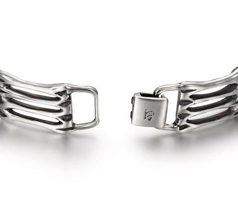 Oxidized Sterling Silver Skulls Bracelet
